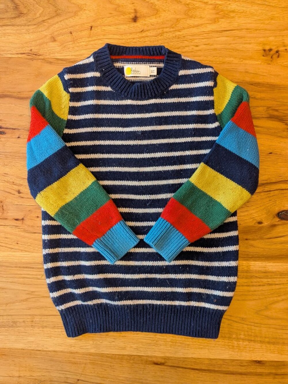 Boden Kids Striped Sweater - Size 5-6